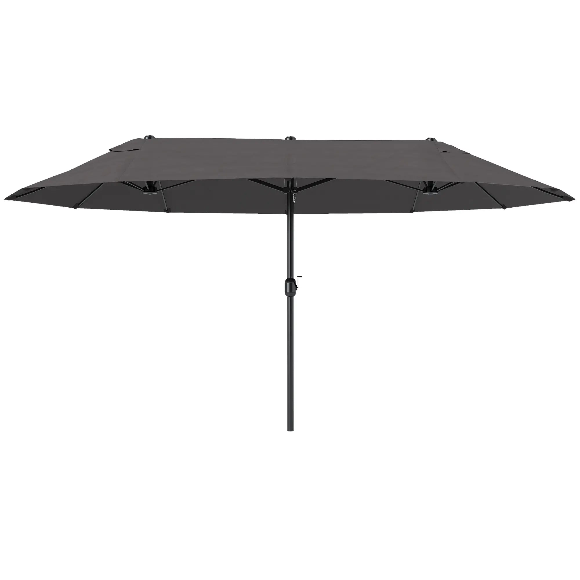 Double-Sided Patio Umbrella Sun Shade, Grey Sun Umbrellas at Gallery Canada