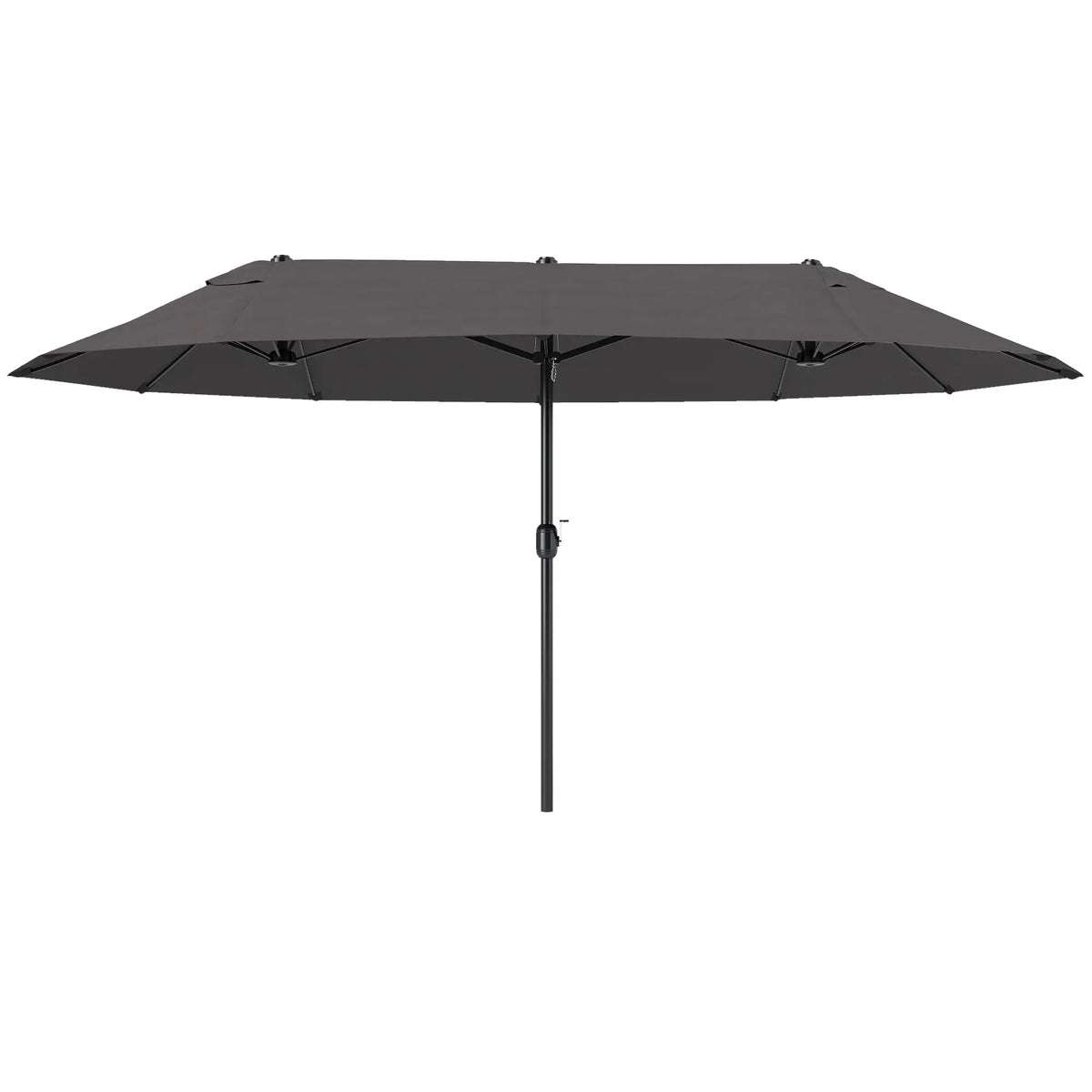 Double-Sided Patio Umbrella Sun Shade, Grey Sun Umbrellas at Gallery Canada