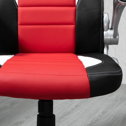 Racing Gaming Chair, PU Leather, Adjustable Height, Flip Up Armrest, Red Video Game Chairs at Gallery Canada