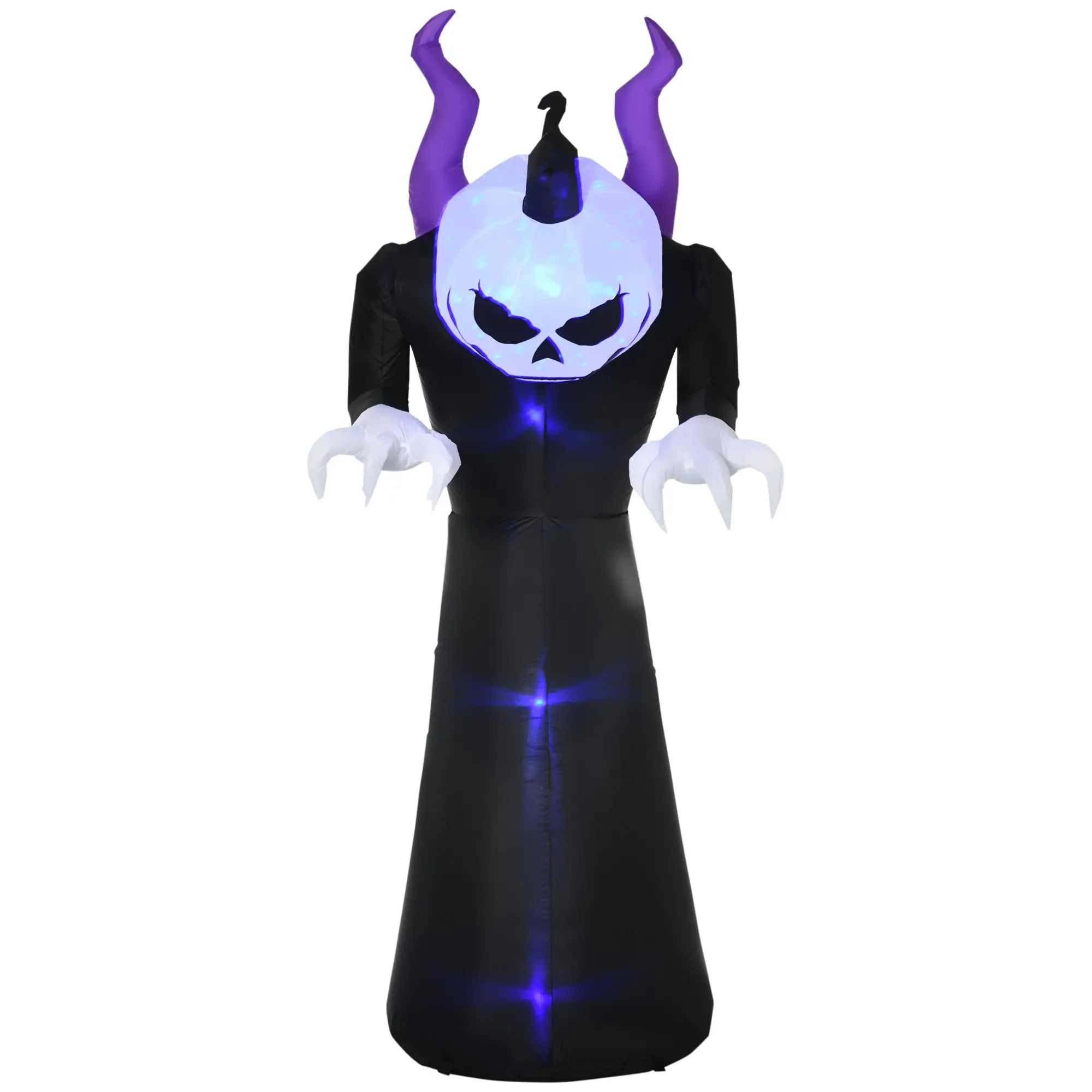 7ft Inflatable Halloween Ghost with Horns, LED Flame Effect, Outdoor Yard Display Halloween Decorations at Gallery Canada