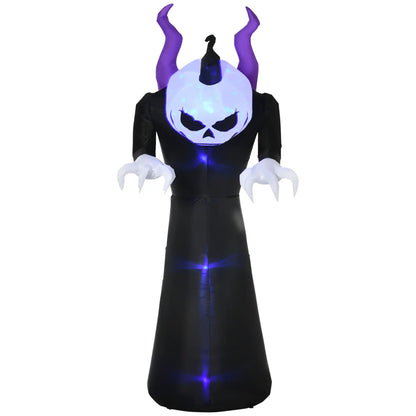 7ft Inflatable Halloween Ghost with Horns, LED Flame Effect, Outdoor Yard Display Halloween Decorations at Gallery Canada