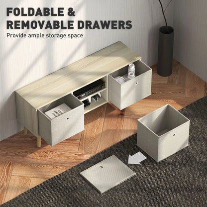 Modern TV Stand, Foldable Drawers, Shelves, Natural TV Stands at Gallery Canada