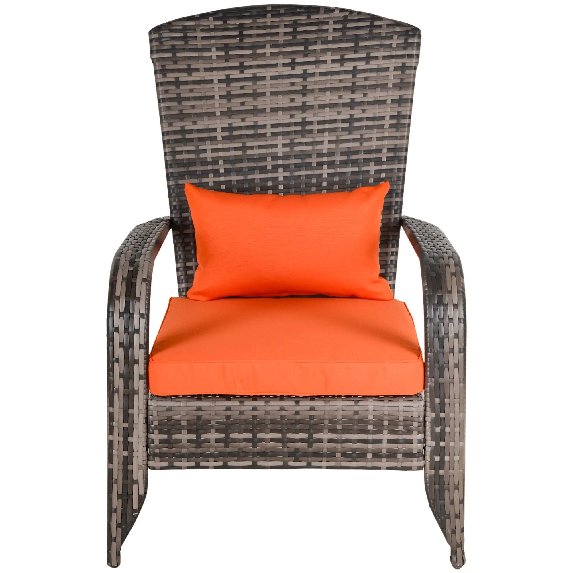 Patio Wicker Adirondack Chair, Outdoor PE Rattan, Orange Patio Chairs at Gallery Canada