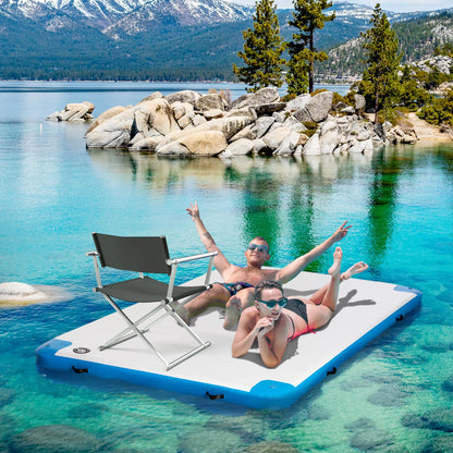 8' x 6' Inflatable Water Dock, with Air Pump, Backpack, Blue Floating Water Mats at Gallery Canada