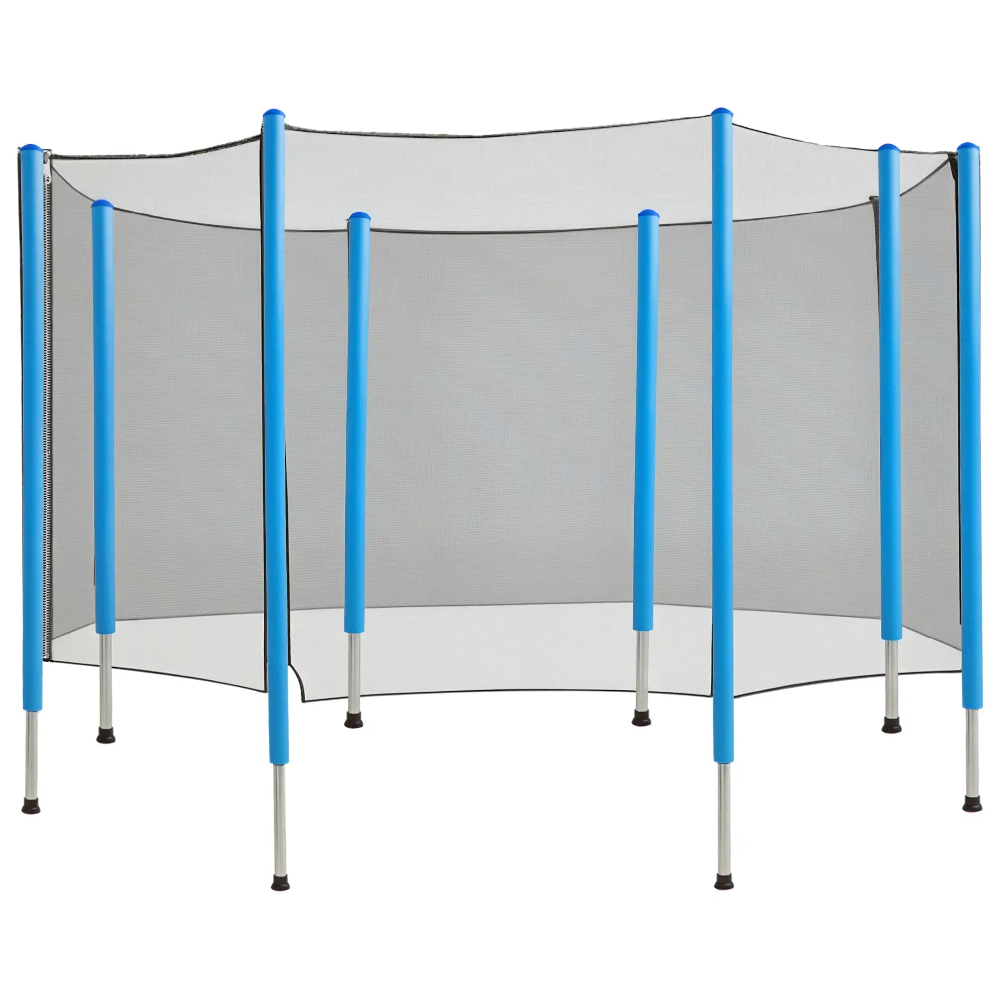 12FT Trampoline Net Enclosure, 8 Poles, Safety Accessories, Black Trampolines Black at Gallery Canada