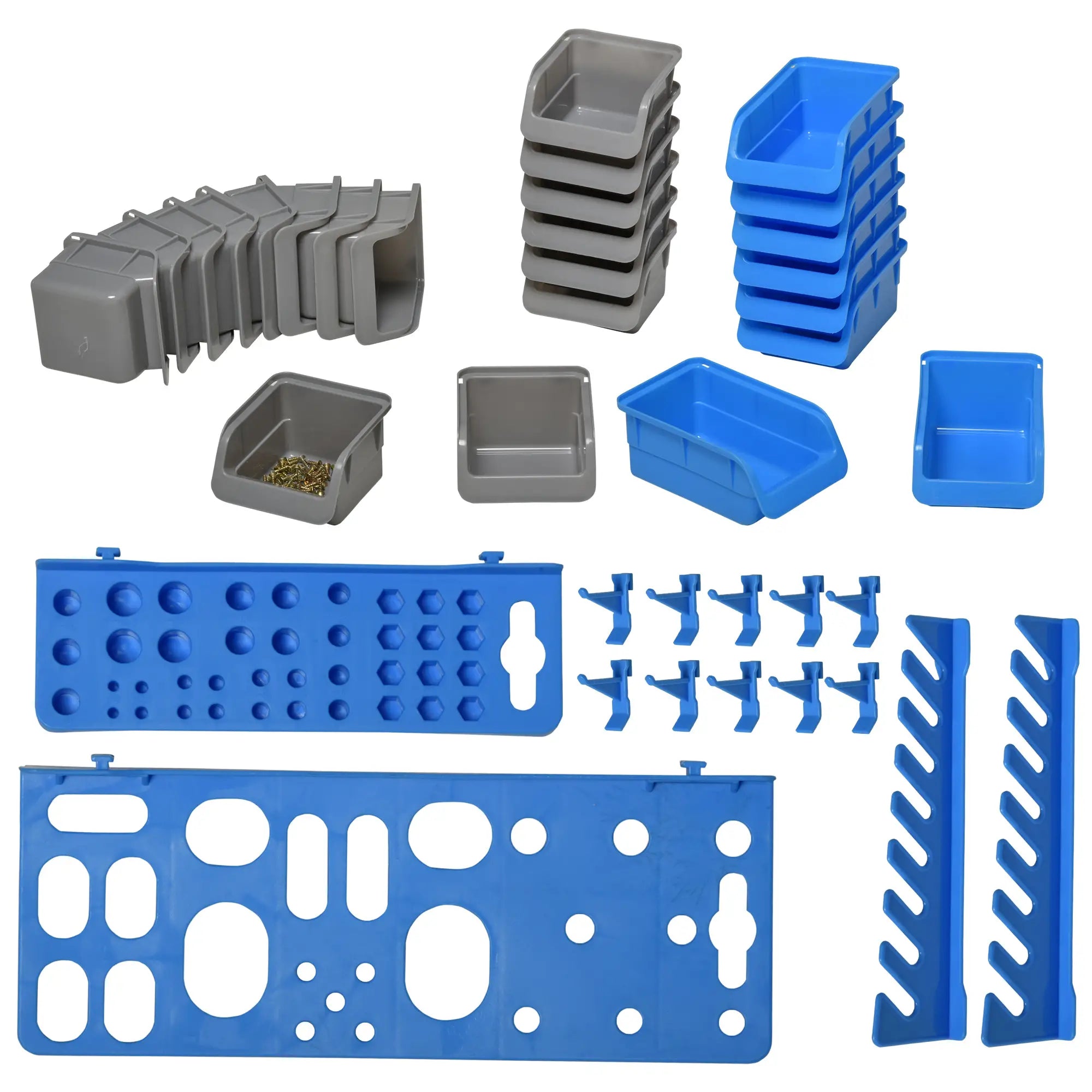 44PC Wall Mounted Storage Bins, Hardware Organizer, Blue Tool Organizers at Gallery Canada