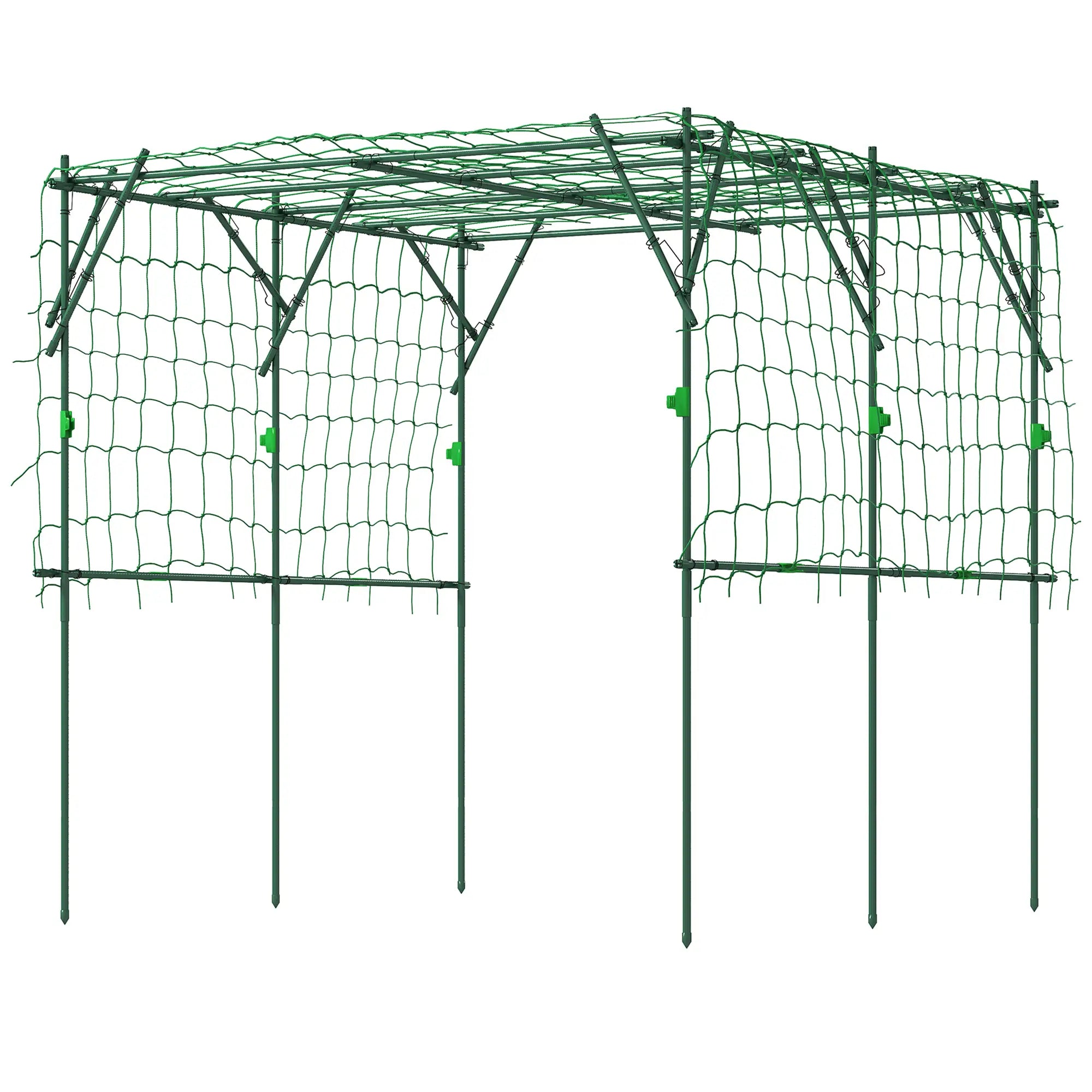 7.3 FT Tall Metal Garden Arch Trellis, For Climbing Plants, Green Plant Stands Green at Gallery Canada