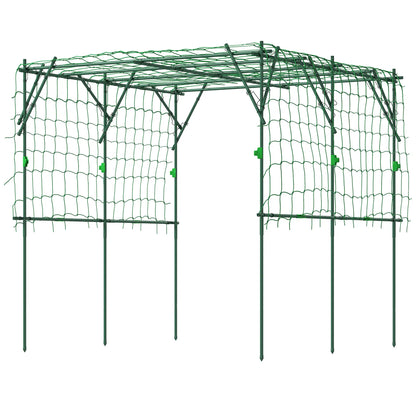 7.3 FT Tall Metal Garden Arch Trellis, For Climbing Plants, Green Plant Stands Green at Gallery Canada