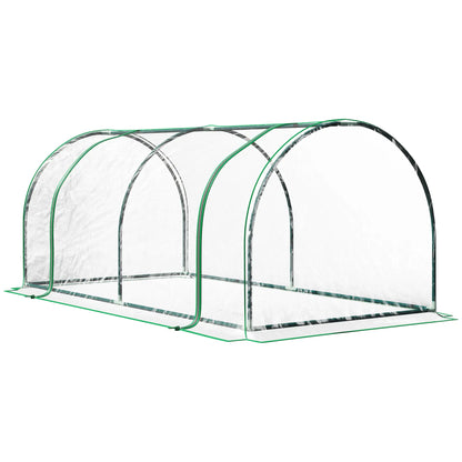 6' x 3' x 2.6' Mini Greenhouse, Portable, Zippered Doors, Clear Mini Greenhouses at Gallery Canada