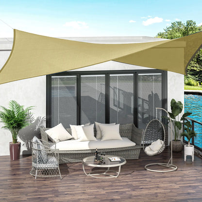12' Square Sun Sail Shade, UV Protector, Outdoor Patio Cover With Bag, Sand Shade Sails at Gallery Canada