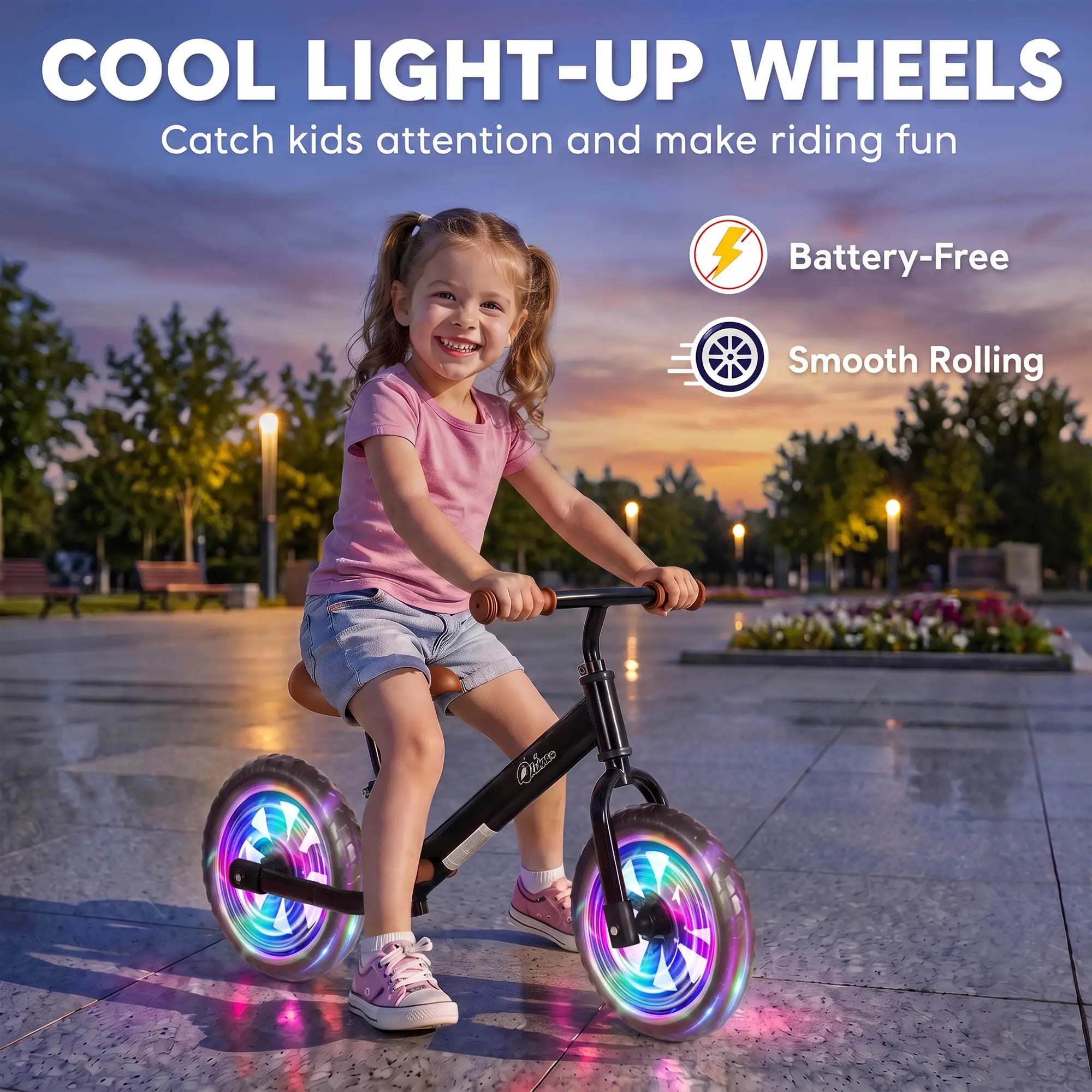 Balance Bike, Adjustable Seat and Handlebar, 2-5 Years Old, Black Riding & Rocking Toys at Gallery Canada