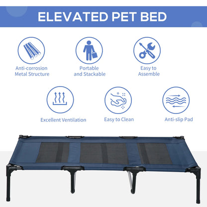 48" X 36" X 9" Elevated Pet Bed, Includes Carrying Bag, Dark Blue Elevated Dog Beds at Gallery Canada