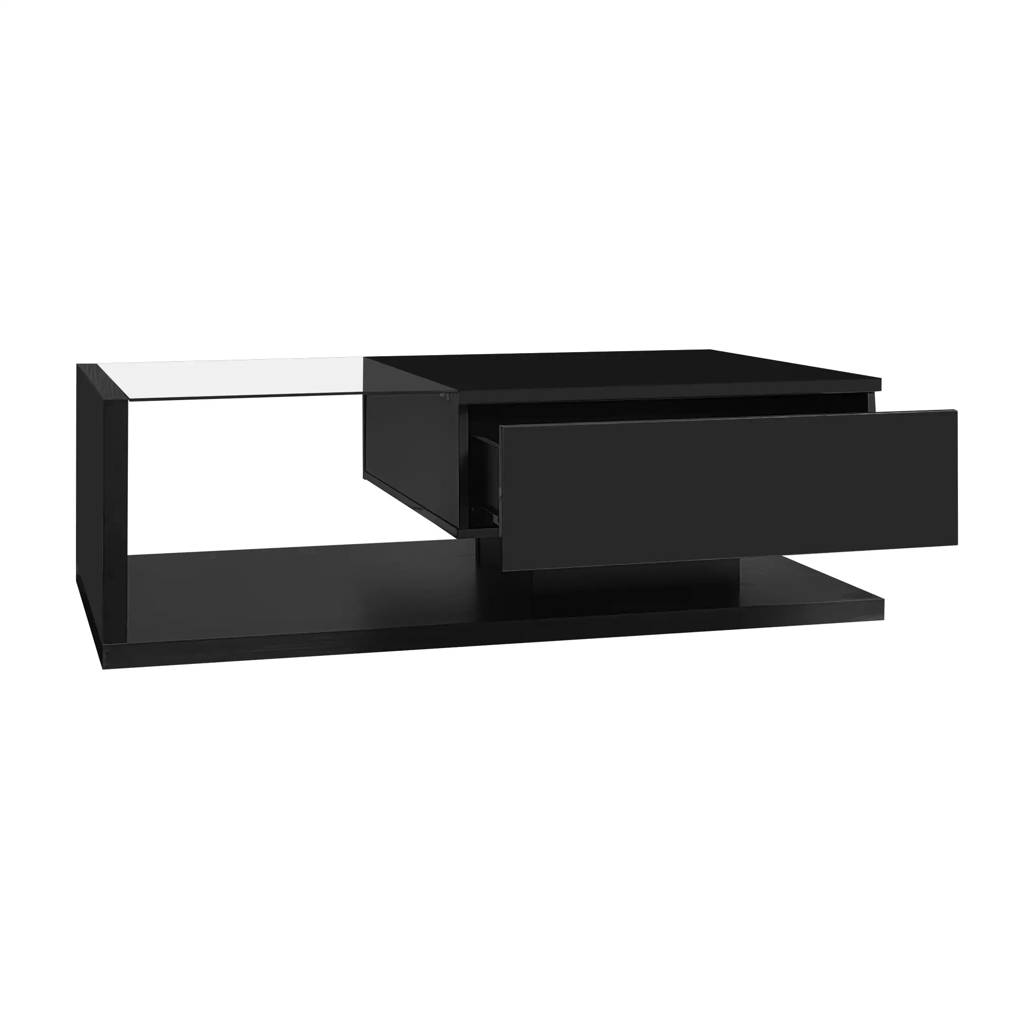 Coffee Table, Glass Top with LED, 41.5