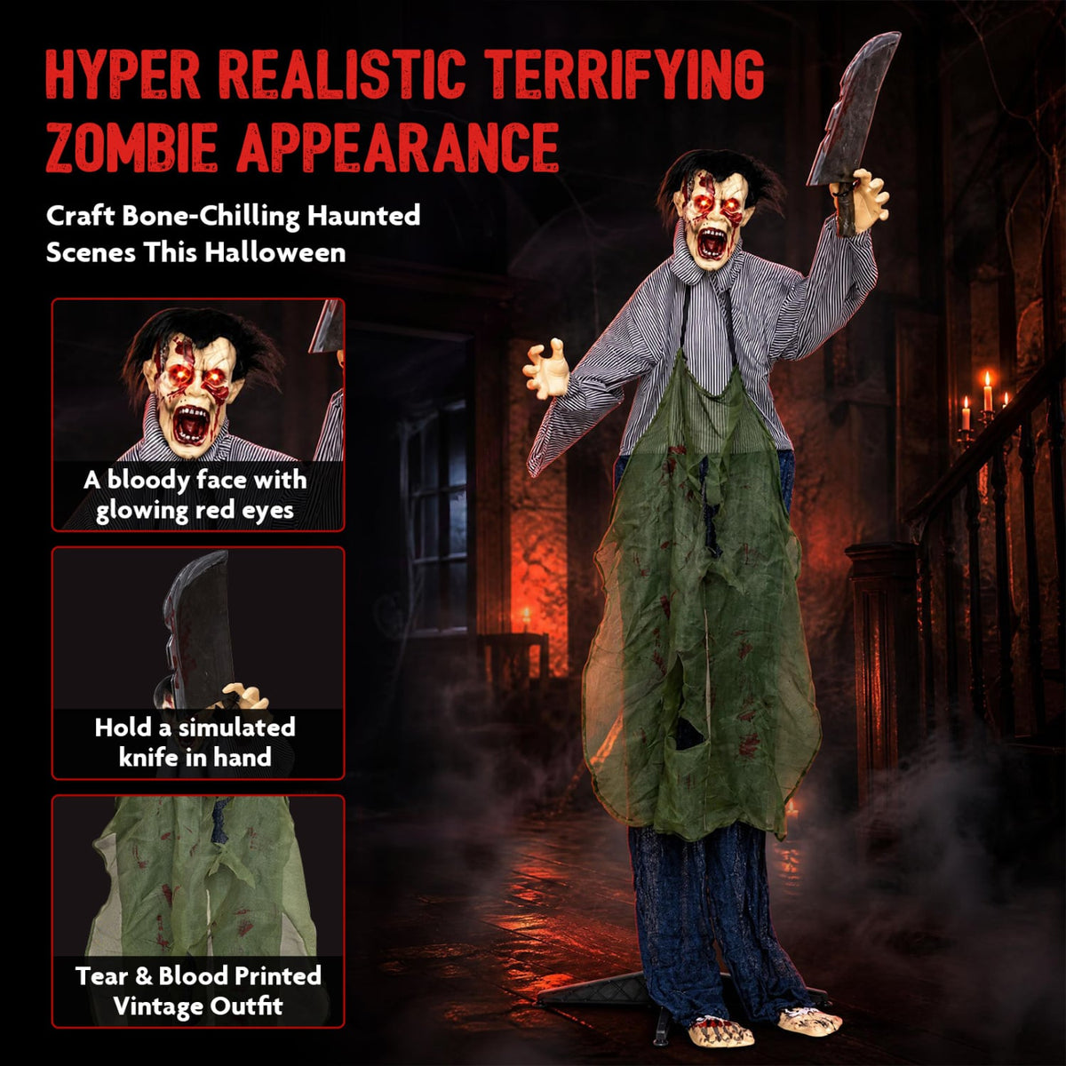 Zombie Halloween Outdoor Decoration, Glowing Eyes Halloween at Gallery Canada