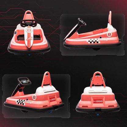 Kids Bumper Car, 6V Electric Ride-On Toy, 360° Rotation, Twin Motors, Pink Electric Toy Cars at Gallery Canada