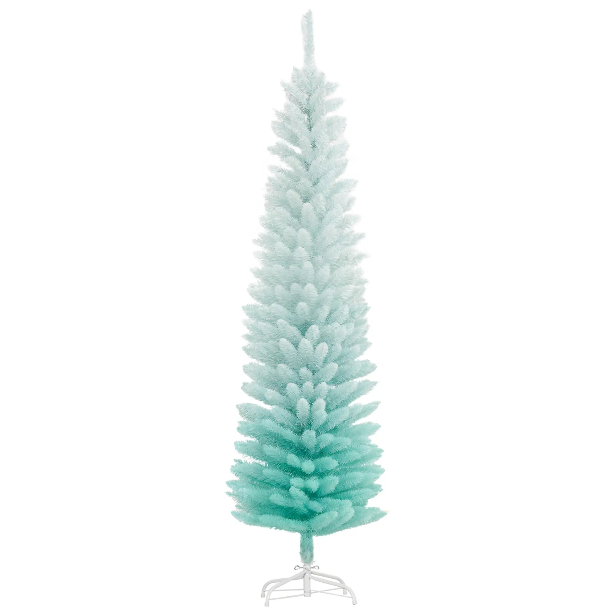 5ft Pencil Christmas Tree, Skinny Artificial, Gradient, Blue Pencil Christmas Trees at Gallery Canada