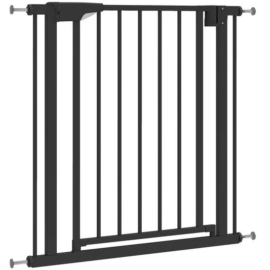 Baby Gate, Pet Safety Gate, 30"-32" Wide, Auto-Close, Black Pet Gates Black at Gallery Canada