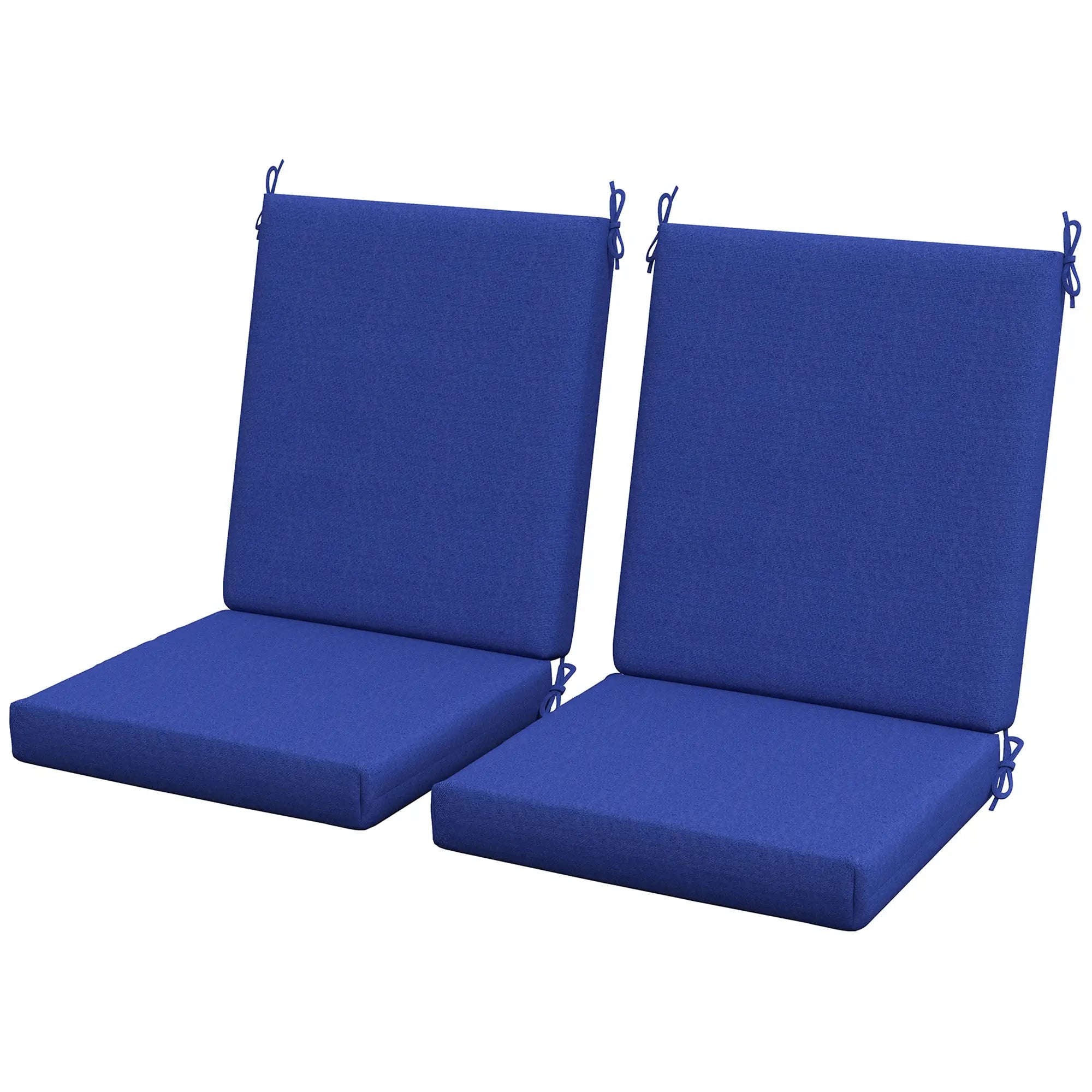 Outdoor Cushions Set of 2, Dining Chair Seat Cushions with Back, Navy Patio Chair Cushions Navy Blue at Gallery Canada