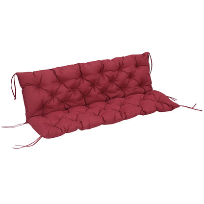 3 Seater Outdoor Swing Cushions With Backrest, Wine Red Patio Chair Cushions Wine Red at Gallery Canada