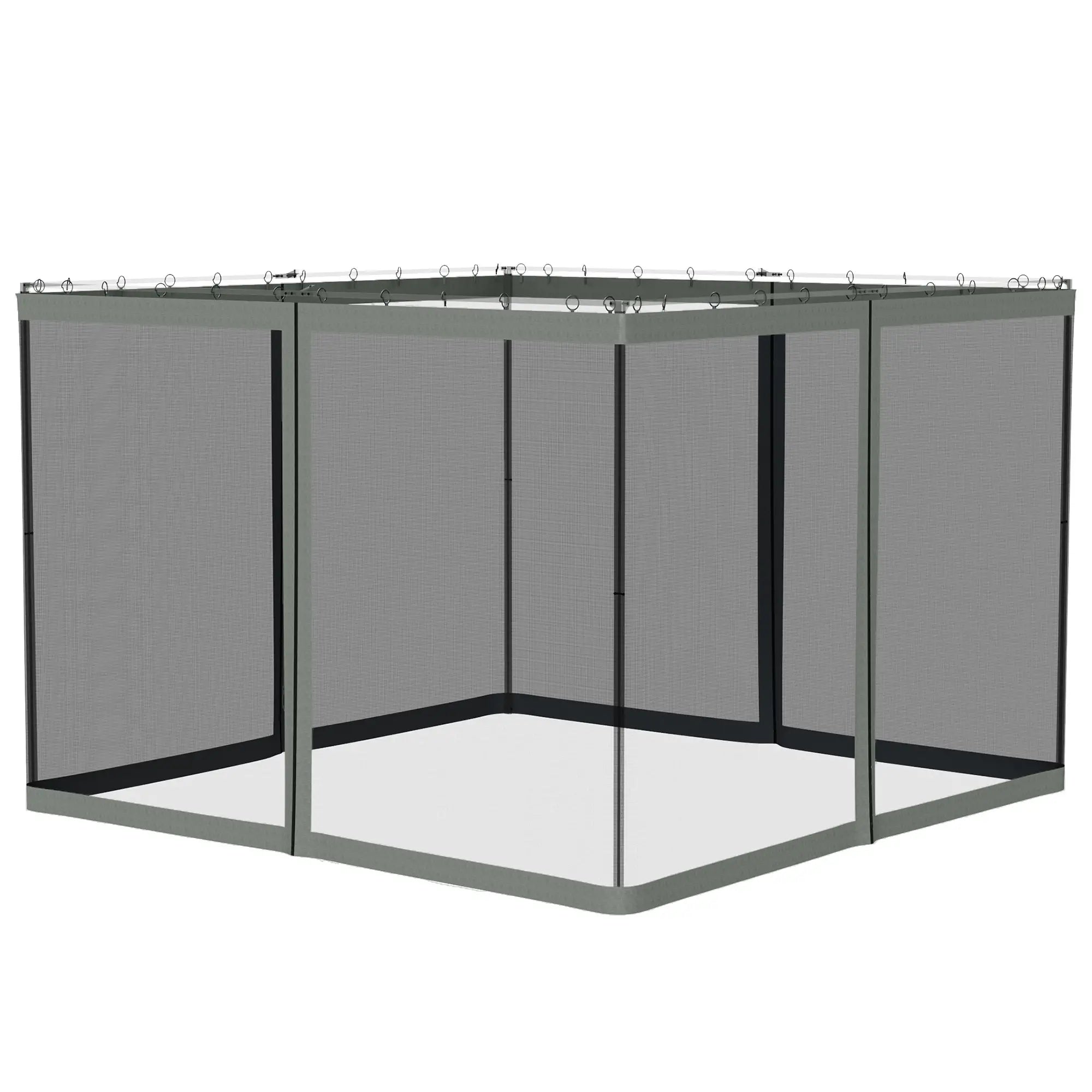 Replacement Mosquito Netting For Gazebo, 10' X 10', With Zippers, Black Gazebo Sidewalls at Gallery Canada
