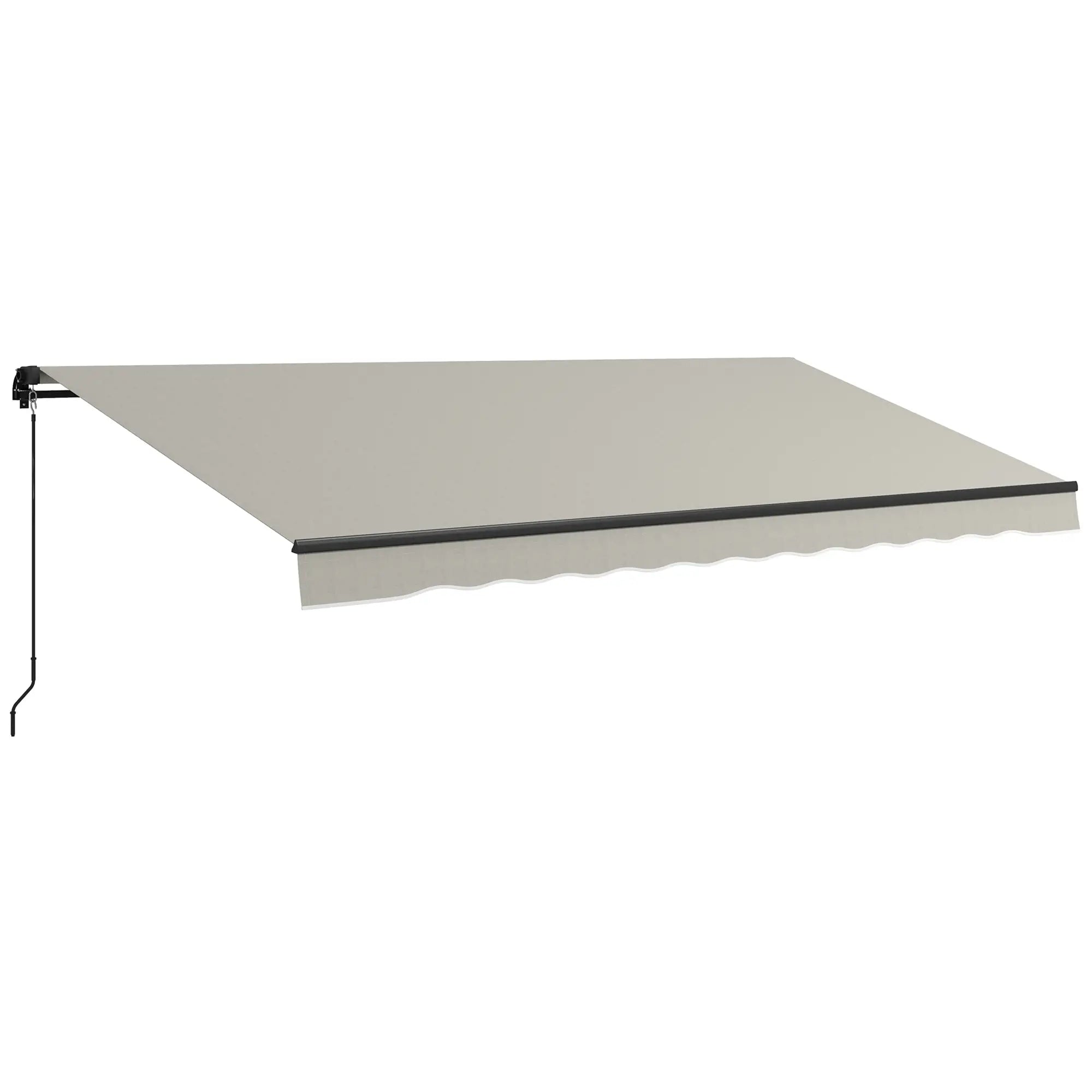 15' X 10' Retractable Awning, 280gsm UV Resistant Sunshade, Light Grey Window Awnings at Gallery Canada