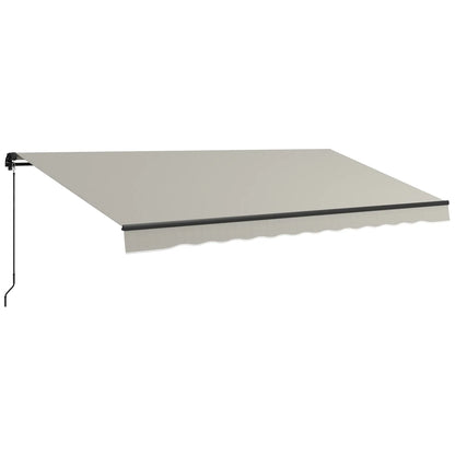 15' X 10' Retractable Awning, 280gsm UV Resistant Sunshade, Light Grey Window Awnings at Gallery Canada