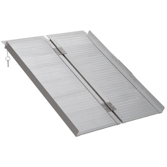 3ft Textured Aluminum Folding Wheelchair Ramp, Portable Threshold Ramp Knee Walker & Wheelchair Ramps Silver at Gallery Canada