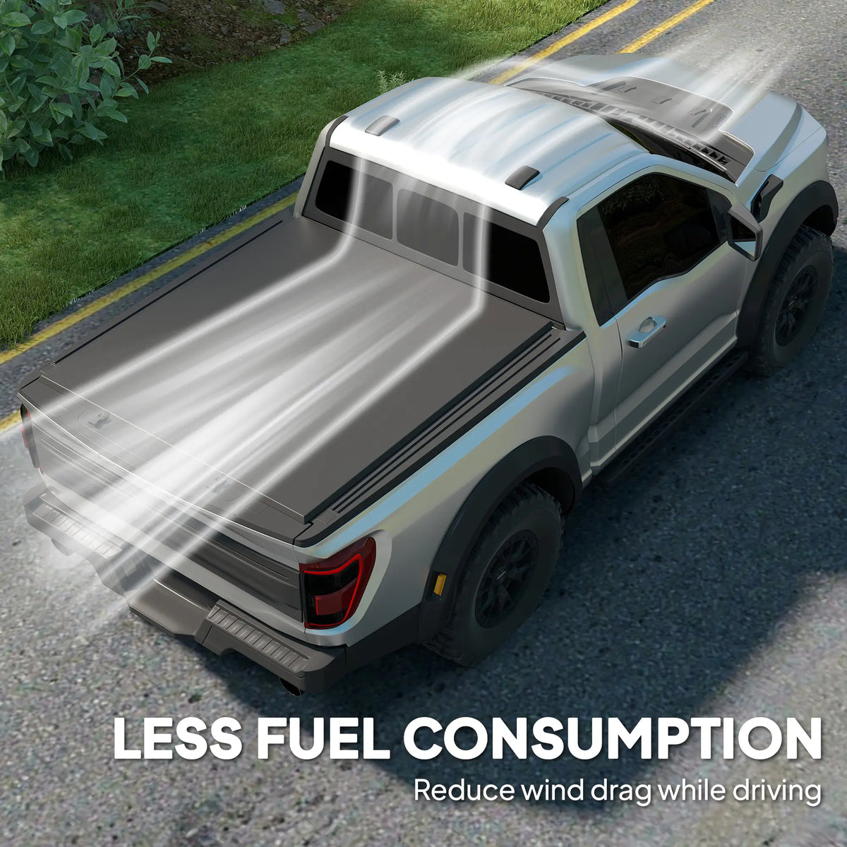 5.8ft Soft Tri-Fold Truck Bed Tonneau Cover, 5.5 ft Bed, Black Automotive at Gallery Canada