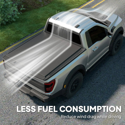 5.8ft Soft Tri-Fold Truck Bed Tonneau Cover, 5.5 ft Bed, Black Automotive at Gallery Canada