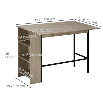 Counter Height Table, Drop Leaf, Extendable, Light Grey Bar Tables at Gallery Canada