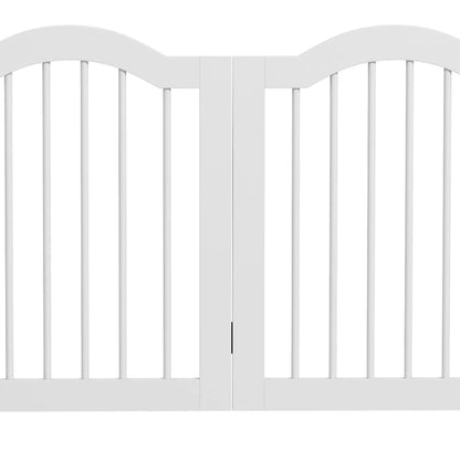 24"H Foldable 4-Panel Dog Gate Barrier, White Pet Gates at Gallery Canada