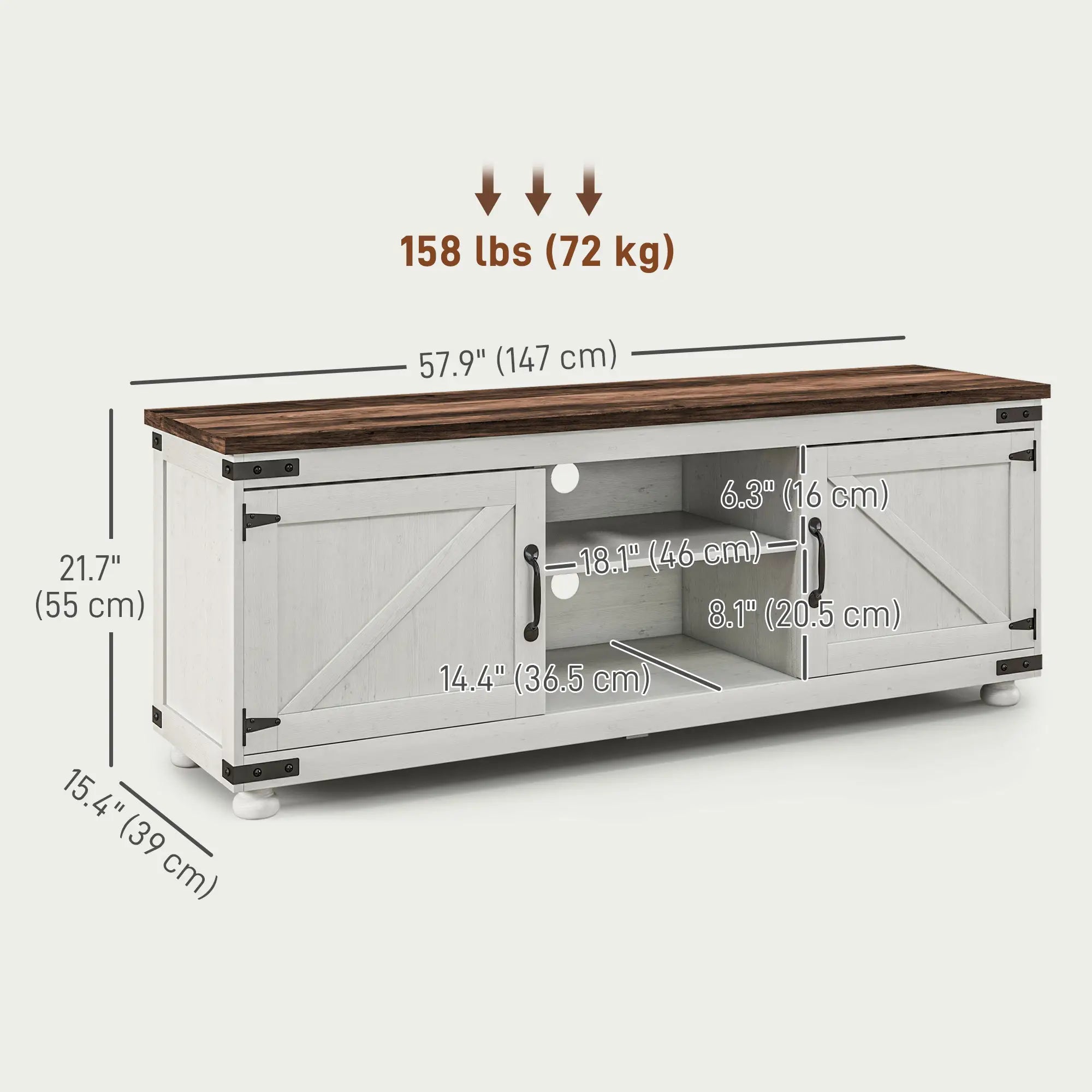 Farmhouse TV Stand for 65