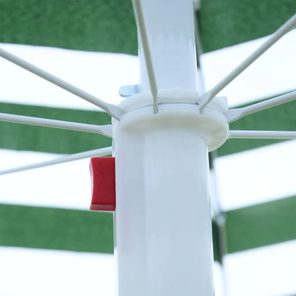 6FT Round Beach Umbrella, Tilt Mechanism, UV Protection, Striped, Green Beach Umbrellas at Gallery Canada