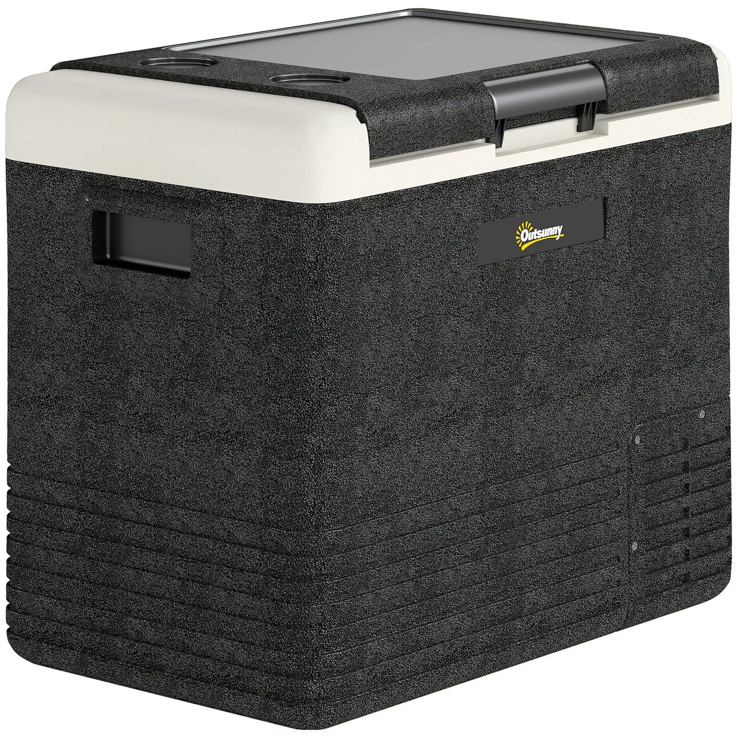 12 Volt Car Refrigerator, 53QT, -68-68 ℉, Portable Electric Cooler Car Coolers Black at Gallery Canada