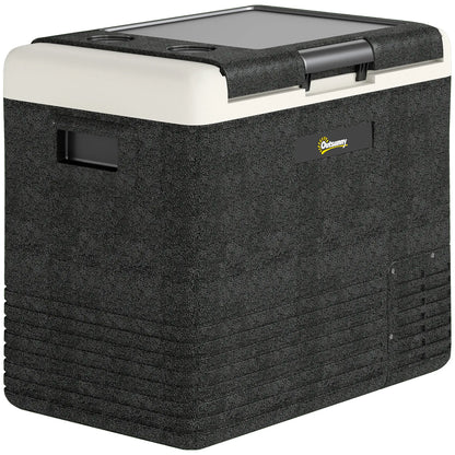 12 Volt Car Refrigerator, 53QT, -68-68 ℉, Portable Electric Cooler Car Coolers Black at Gallery Canada