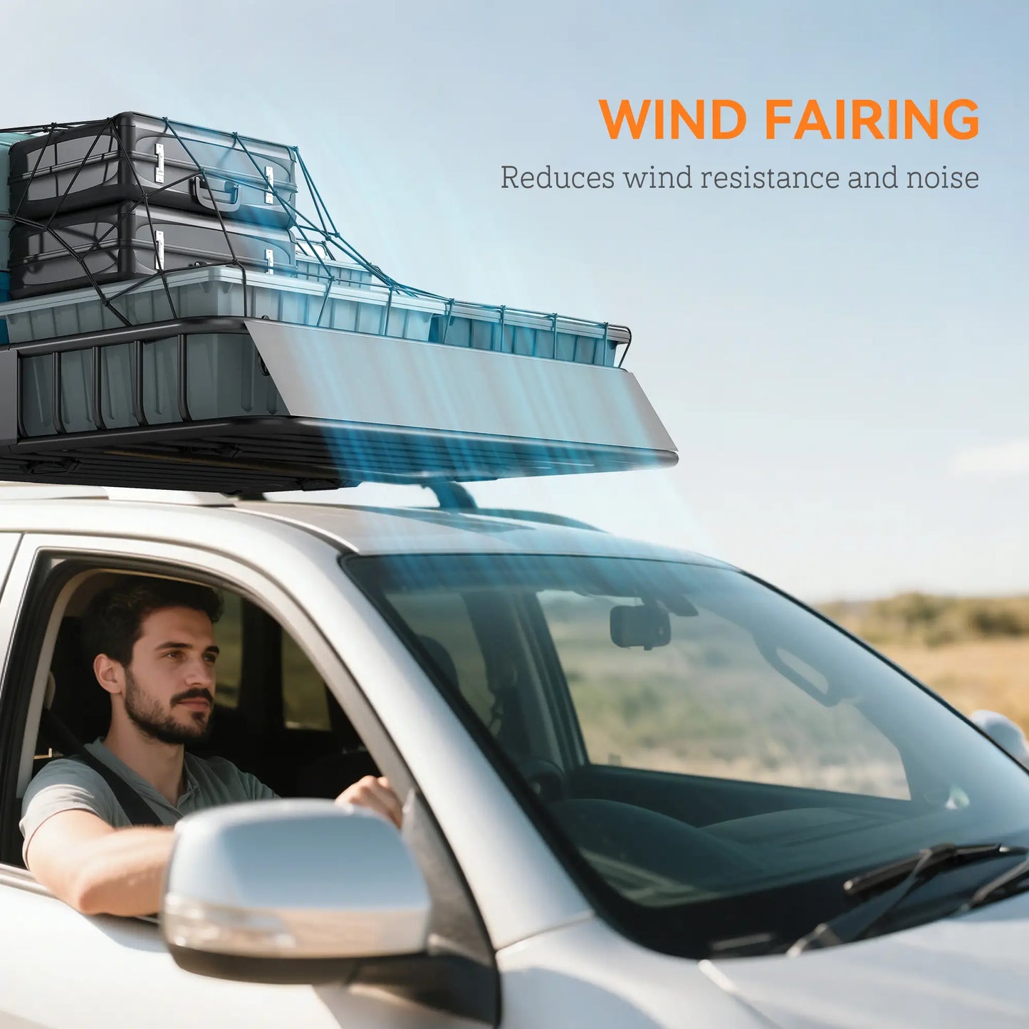 Universal Roof Rack Basket, 200lbs Steel Cargo Carrier, 43.5"x39.2"x7.3", Black Automotive at Gallery Canada