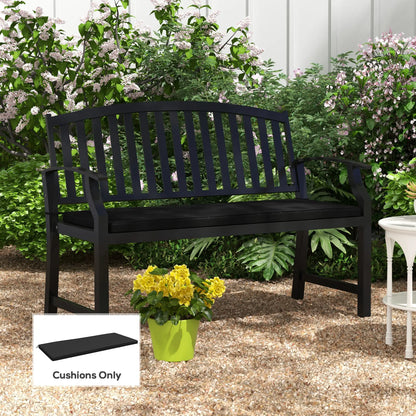 2-Seater Patio Bench Cushion, Outdoor Swing Replacement Pad, Black Patio Chair Cushions at Gallery Canada