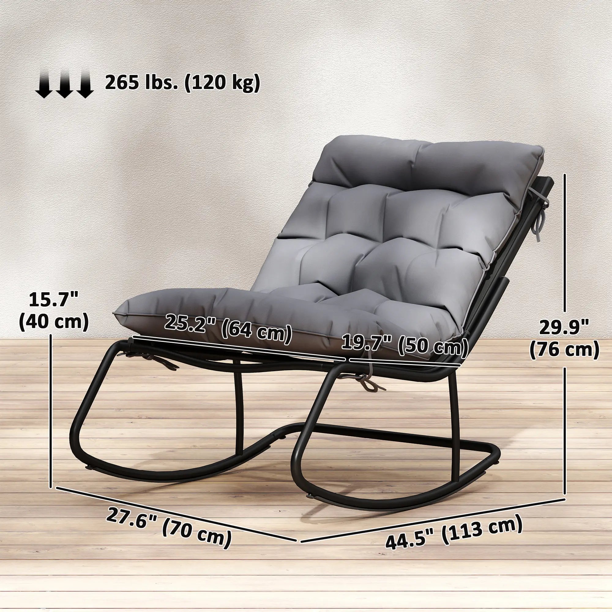 Oversized Rocking Patio Chair, 25