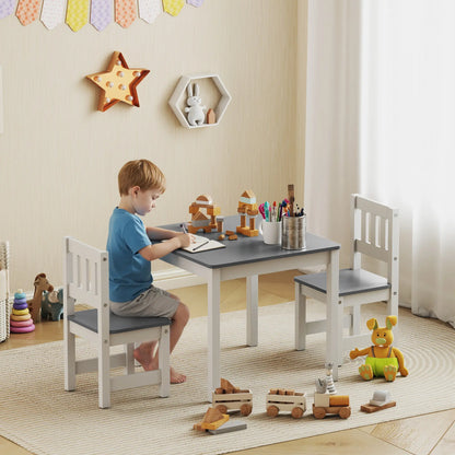 Kids Table and Chairs Set, Toddler Activity Table, 2 Chairs, Grey Kids Table Sets at Gallery Canada