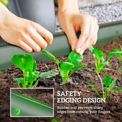 4.9 x 2 x 1ft Galvanized Raised Garden Bed Kit, Metal Planter Box, Green Galvanized Planter Boxes at Gallery Canada