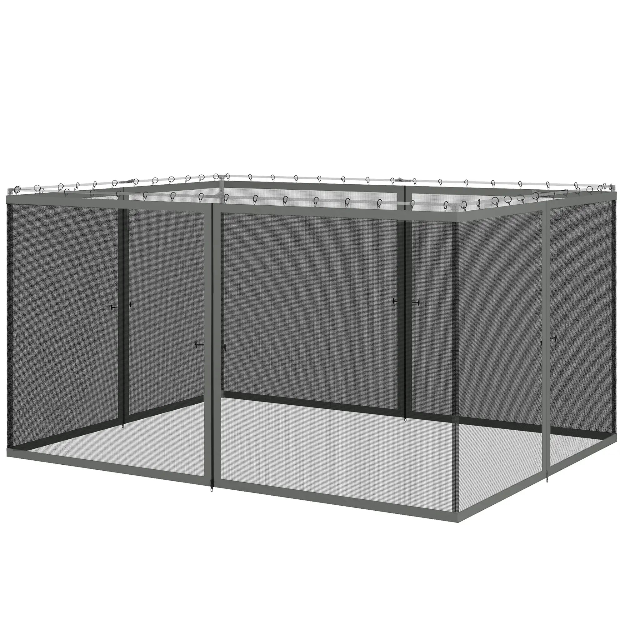 Replacement Mosquito Netting, Gazebo 10' x 13', Black Screen Walls, Zippers, Black Gazebos Black, Dark Grey at Gallery Canada