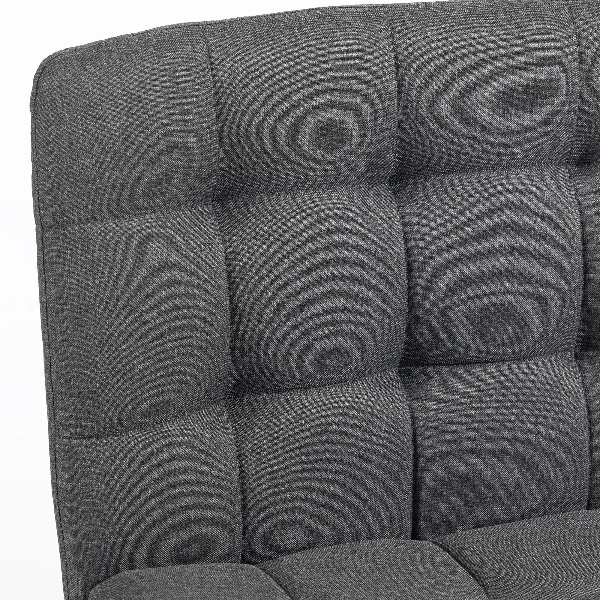 Linen Desk Chair, Rocking Swivel, Dark Grey Task Chairs at Gallery Canada
