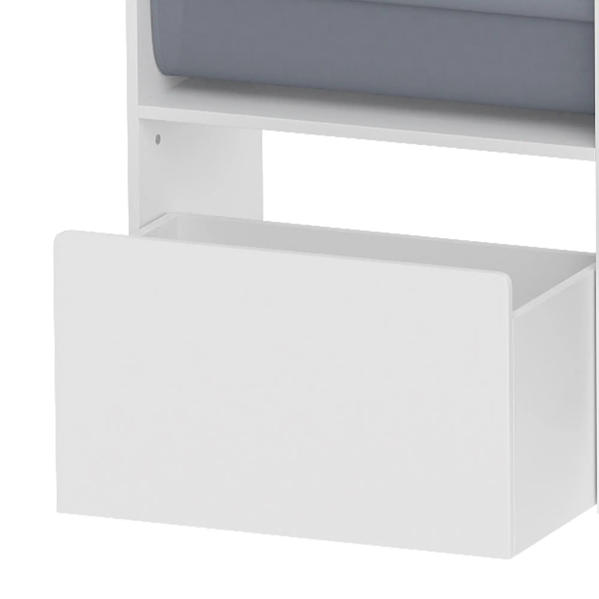 Kids Toy Storage Organizer, Bookshelf with 8 Fabric Bins, 2 Rolling Drawers, White Bookshelves & Bookcases at Gallery Canada
