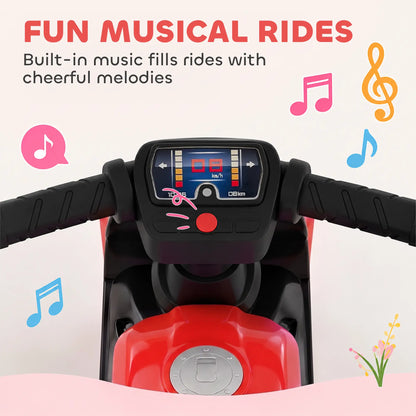 Balance Bike with Music, Wide Tires, Red Riding & Rocking Toys at Gallery Canada