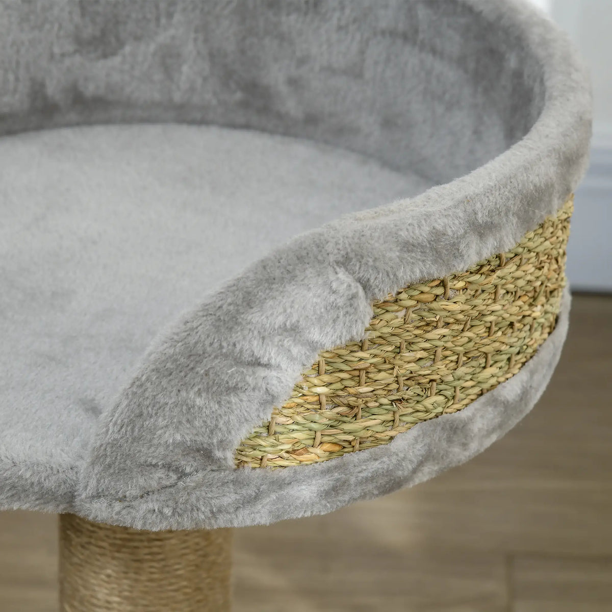Cat Tree with Scratching Post, Toy Ball, Perch, 16" x 16" x 19", Grey Cat Trees at Gallery Canada