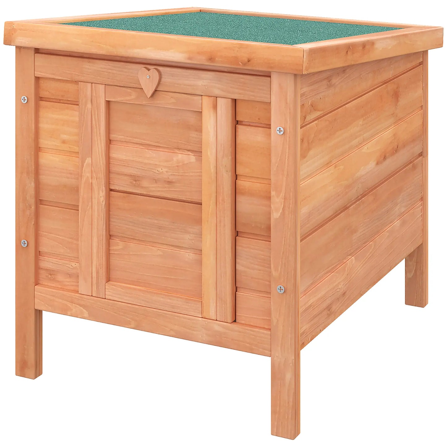 Wooden Rabbit Hutch, Bunny Cage, Outdoor Cat House, 20"x16.5"x17", Orange Rabbit Hutch at Gallery Canada