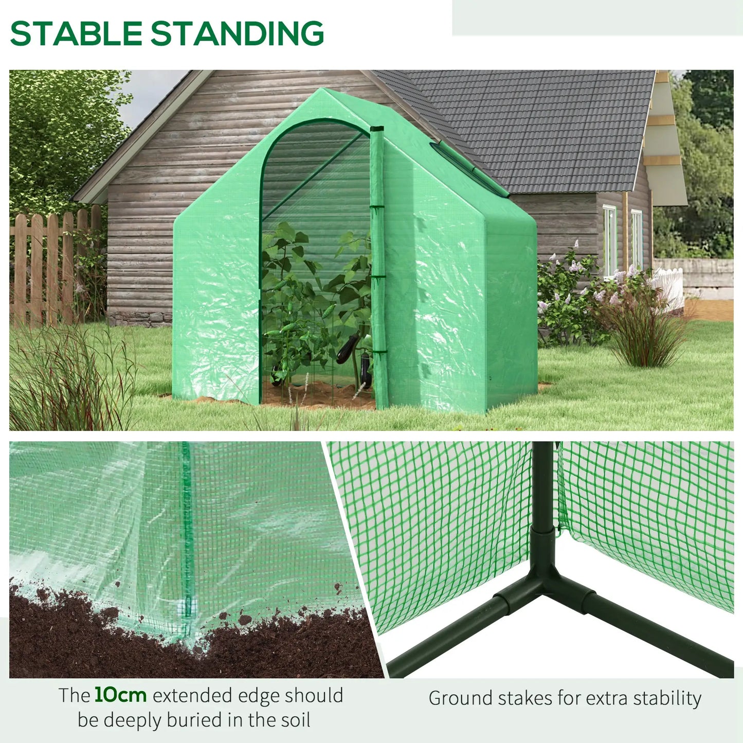 6 x 3.3 x 5.5ft Walk-in Greenhouse, Portable Mini for Plants, Steel Frame, PE Cover Walk In Greenhouses at Gallery Canada