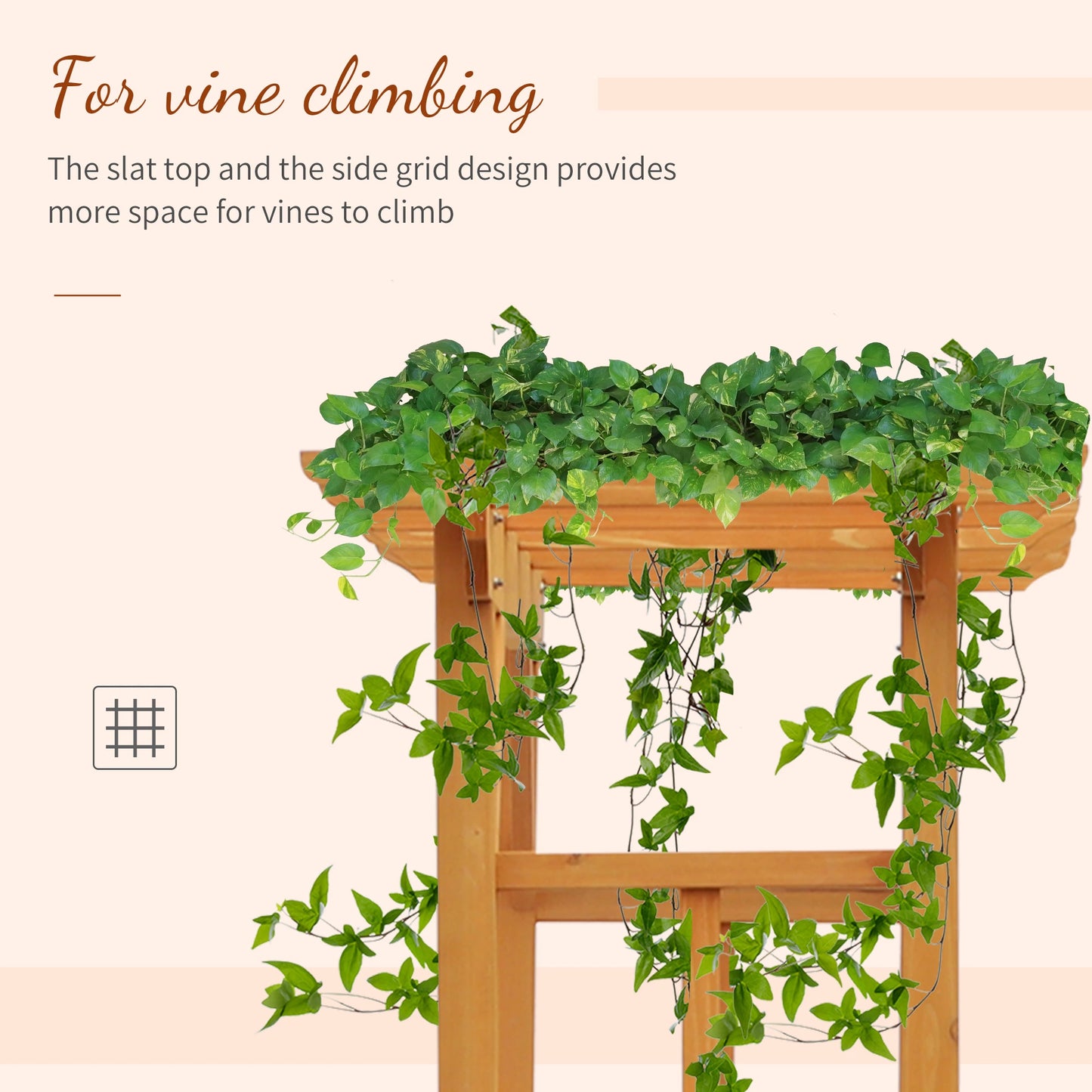 85" Wooden Garden Arbour, Arch Trellis for Climbing Vines, Orange Garden Arches at Gallery Canada