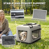 Soft-Sided Pet Carrier Bag for Small Dogs, Light Grey Dog Bike Trailers & Strollers at Gallery Canada