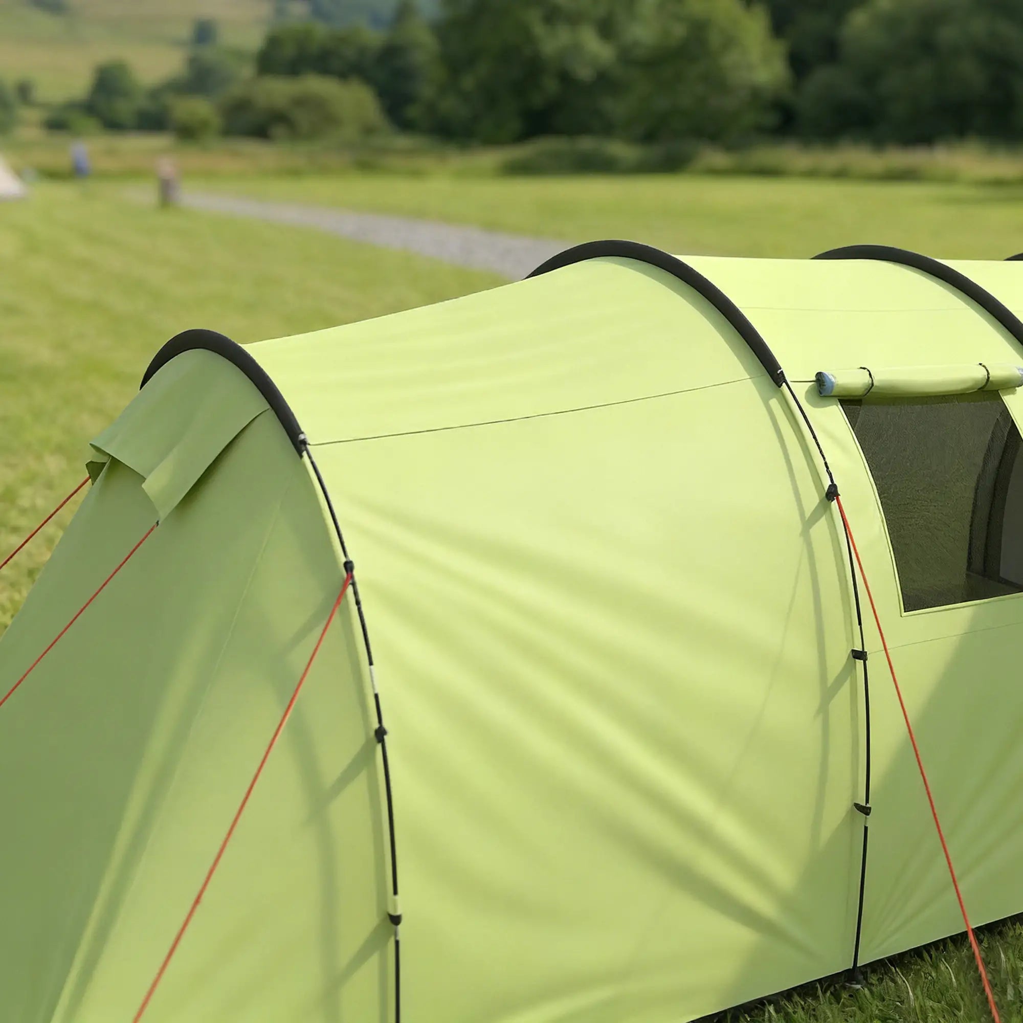 6 Person Camping Tent With Porch, 2 Bedroom Living Room, Light Green Camping Tents at Gallery Canada